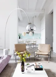 Floor lamps in the kitchen interior