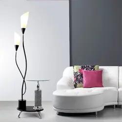 Floor lamps in the kitchen interior