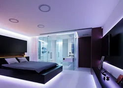 High tech in the bedroom interior