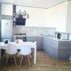 Vintage pine in the kitchen interior