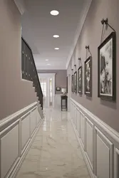 Koridorun interyerində taupe