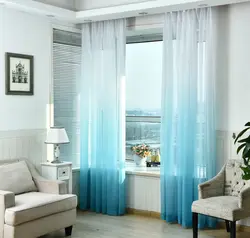 Curtains without tulle in the bedroom interior