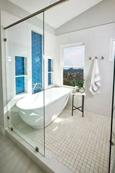 Shower And Bath Together In The Bathroom Photo
