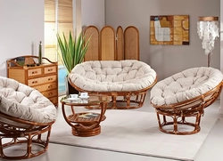 Qonaq otağı daxili rattan