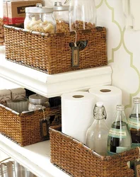 Baskets In The Bathroom Interior