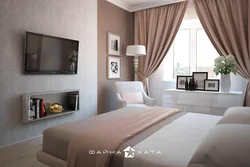 Coffee color in the bedroom interior