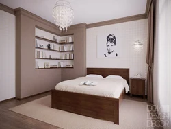 Coffee color in the bedroom interior