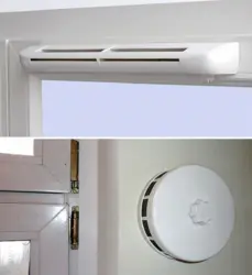 Kitchen hood through the window photo