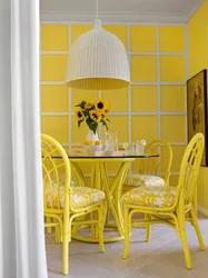 Lemon walls in the kitchen photo