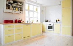 Lemon walls in the kitchen photo
