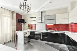 Kitchen Design With White Tv