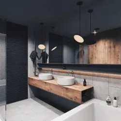 Banyonun içərisində boz lavabo