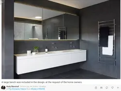 Gray sink in the bathroom interior