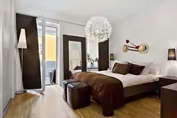 Combination Of Gray And Brown In The Bedroom Interior Photo In The Interior