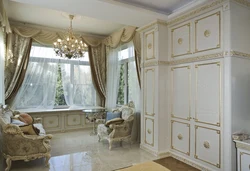 Empire қонақ бөлмесінің интерьері