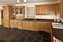 Solid Oak Kitchen In The Interior