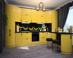 Kitchen photos in yellow and black