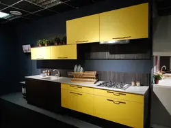 Kitchen photos in yellow and black