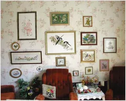 Embroidery for living room photo