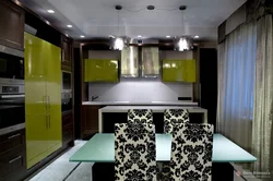 Black green kitchen design