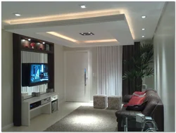 Plasterboard Living Room Design Photo