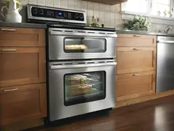Electric stove in the kitchen interior