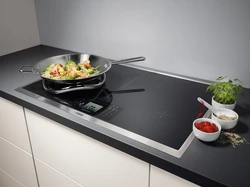 Electric stove in the kitchen interior