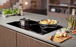 Electric Stove In The Kitchen Interior