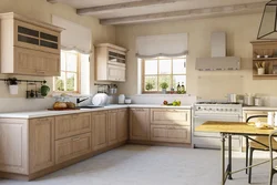 Kitchen Interior If The Kitchen Is Made Of Ash