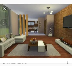 Sims 4 dizayndagi yashash xonasi