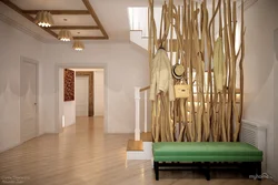 Wood in hallway interior design