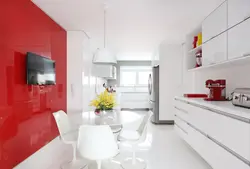 Kitchen design with bright accents