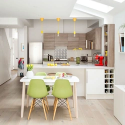 Kitchen design with bright accents