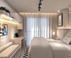 Bedroom with sofa photo small room