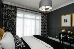 Gray and black bedroom design