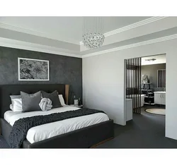 Gray and black bedroom design