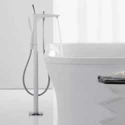 White faucet in the bathroom photo