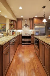 Kitchen wall color photo if brown