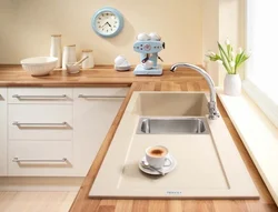 White kitchen sink design