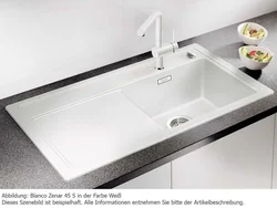 Ağ mətbəx lavabo dizaynı