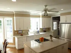 Kitchen Interior Beige Ceiling