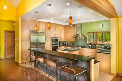 Warm colors in the kitchen interior photo