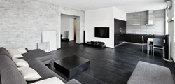 Living Room With Dark Laminate Photo