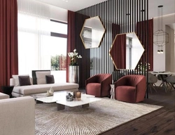 Wine living room interior