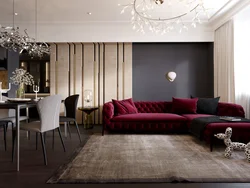 Wine living room interior