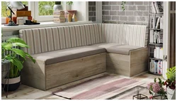 Beige sofa for the kitchen photo