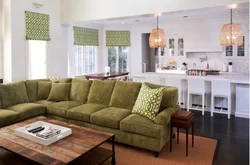 Beige sofa for the kitchen photo