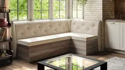 Beige sofa for the kitchen photo