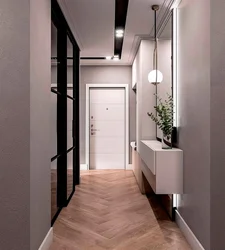 Mirrors in the interior of a small hallway photo