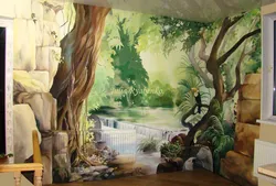 Painting walls in apartment photo